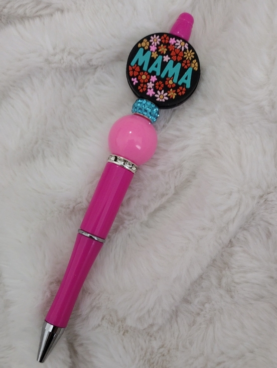Handcrafted Other - Mama Pink Decorative Pen - Bright Pink